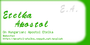 etelka apostol business card